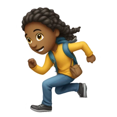 a white student making a step upstairs sticker