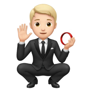 man kneeling and asking for marriage sticker