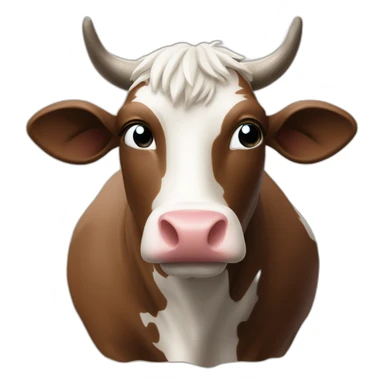 vache entourée d’un cœur sticker