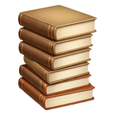 stack of books in beige tones sticker