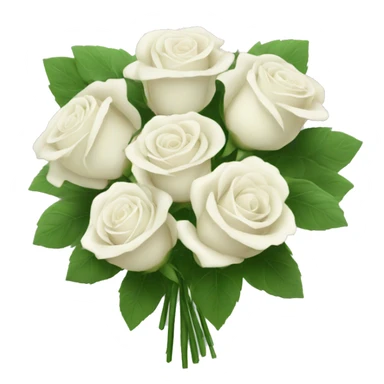 bouquet of white roses sticker
