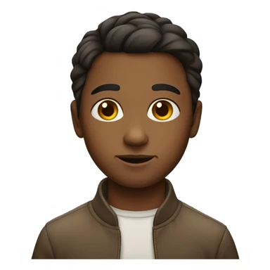 Middle part kid with unibrow  sticker