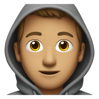 Man wearing a hoodie sticker