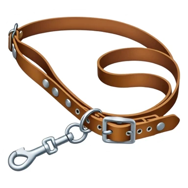 A leash clipped onto a collar that is being pulled on sticker