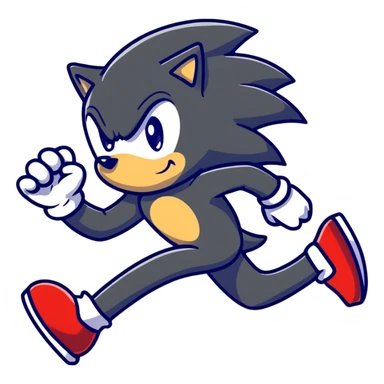 Sonic, Silver, and Shadow running sticker