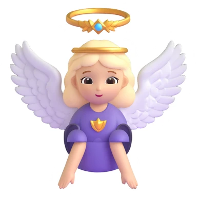 guardian angel with wings and halo from bible sticker