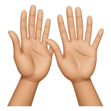 hands held up sticker