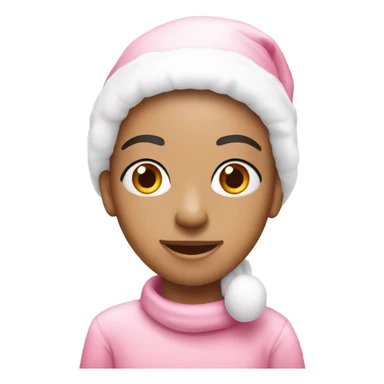 Pink and white Christmas  sticker