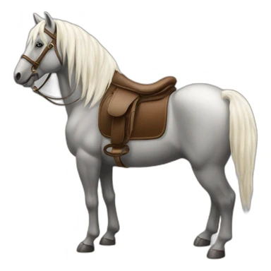 Cheval sur un ours sticker