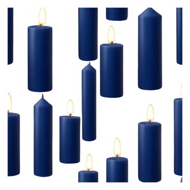 navi blue candle sticker