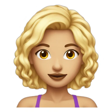 sexy blonde in swimsuit sticker