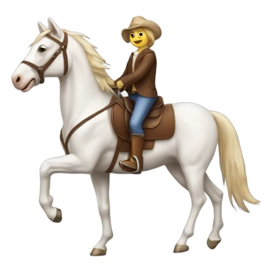 Dog riding a horse sticker
