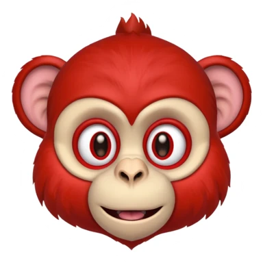 blood red circus monkey sticker