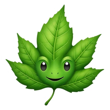 a cool leaf creature looking smug sticker