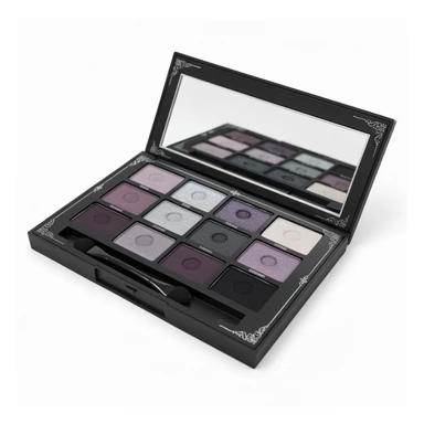 goth eyeshadow palette, cute, expressive, minimal sticker