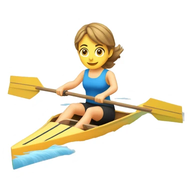 Girl rowing in a swift rowing boat with concept 2 blades sticker
