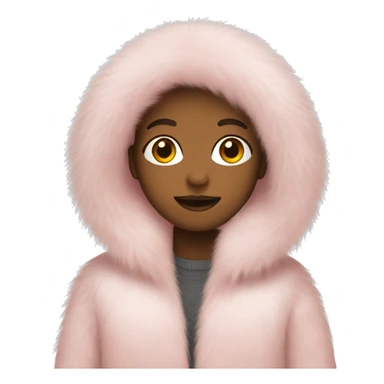 Light pink fur coat sticker