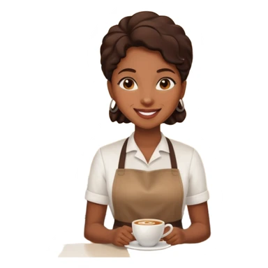 black woman Café Barista sticker