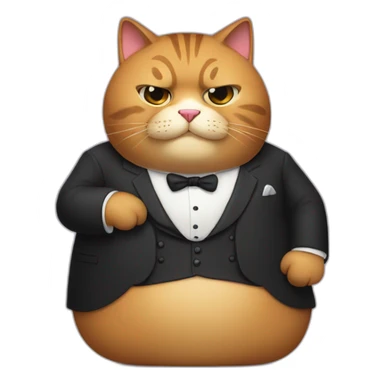 fat cat godfather sticker