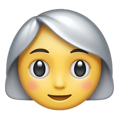 single earring, silver stud, modern emoji style sticker