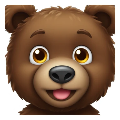 Dark Brown teddy bear cute sticker