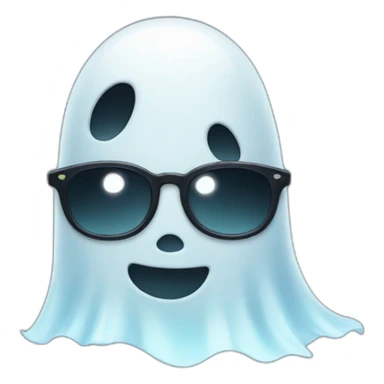 ghost with spects sticker