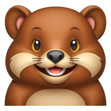 Cute beaver saying hi sticker