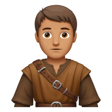 medieval man standing  sticker