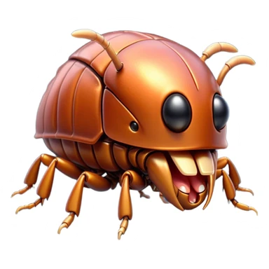 Cinematic Adorable Yawning Beetle Portrait Emoji, Head tilted slightly with a dramatic, wide-open yawn, showcasing a small, intricately armored form with softly drooping elytra and sleepy, half-closed eyes, Simplified yet irresistibly cute features, highly detailed, glowing with a soft, cozy metallic glow, high shine, relaxed yet expressive, stylized with a dash of whimsical natural charm, soft glowing outline, capturing the essence of a drowsy beetle that appears ready to stretch and yawn its way out of the screen! sticker