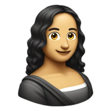 create an ios smile emoji that loos like mona lisa sticker