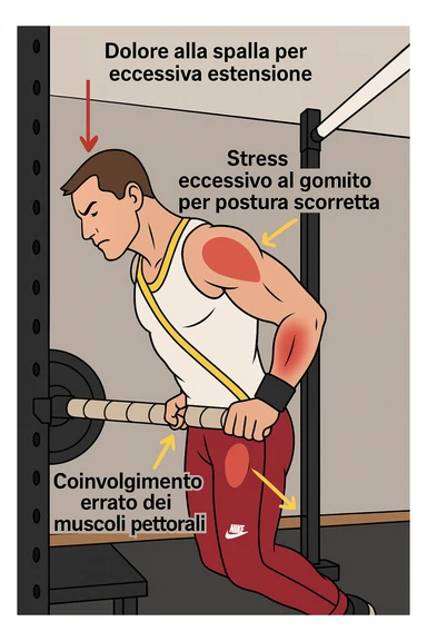 Dolore nel dip per errori di tecnica, facciamo capire bene i dolori in italiano sticker