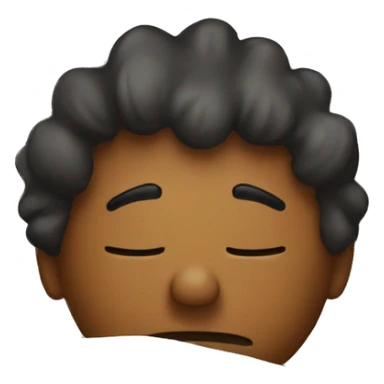 Tired emoji going to bed sticker