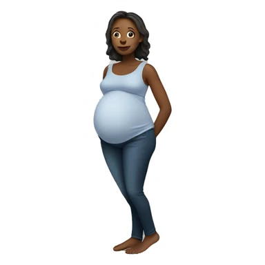 White pregnant woman  sticker