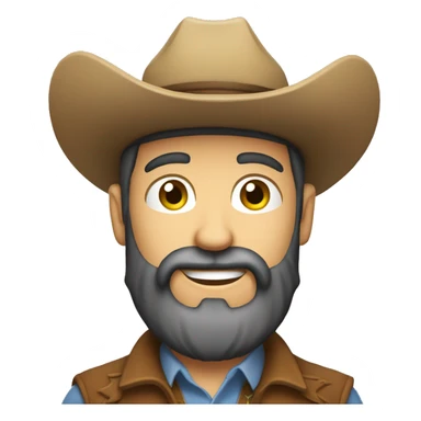 Caucasian male with a beard dressed as a cowboy sticker