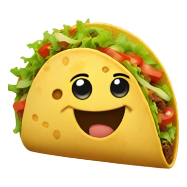 Taco smiling  sticker