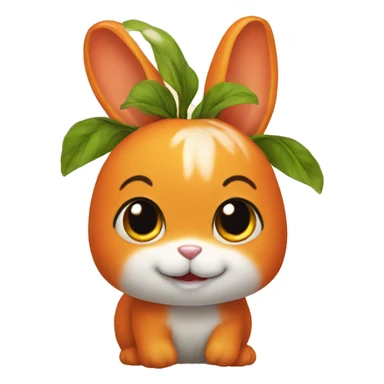 Tangerine rabbit sticker