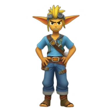 Jak and daxter videogame sticker