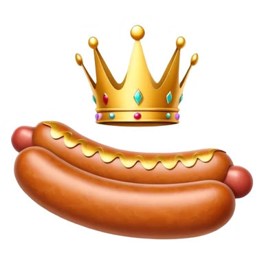 Sausage with crown on top of it sticker