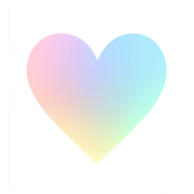 heart with a soft pastel gradient sticker