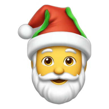 cheerful Santa Claus with a green hat  sticker