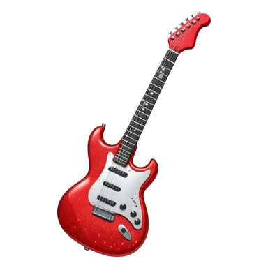 red glitter guittar sticker