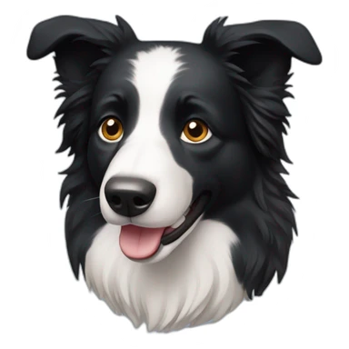 Border collie saludando sticker