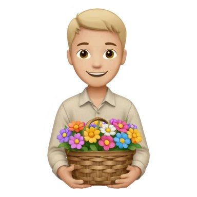 Cottagecore style man sticker