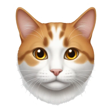 orage and white cutw cat sticker