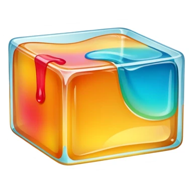 slice of gelatin, simple, clear sticker