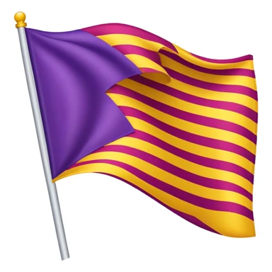 flag with three horizontal stripes: red at the top, yellow in the middle, and purple at the bottom sticker