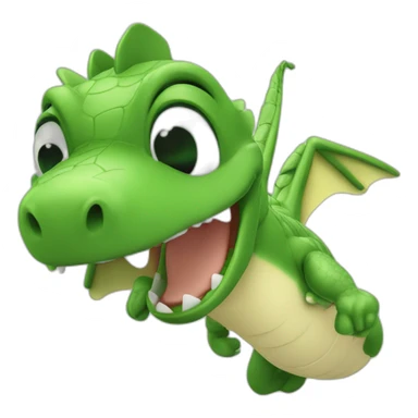 cute adorable baby alligator 3d taking off sticker