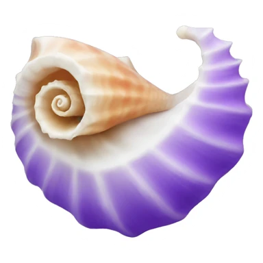 purple conch shell sticker