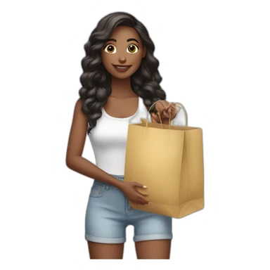 influencer promoting a purchase in her arms sticker