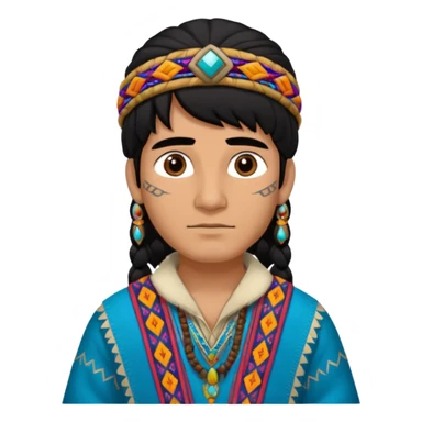 andean man with andean details sticker